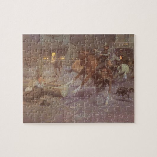 Gevecht in de Roundup Saloon door Bill Gollings Legpuzzel (Horizontaal)