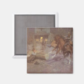 Gevecht in de Roundup Saloon door Bill Gollings Magneet (Voorkant / Achterkant)