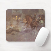 Gevecht in de Roundup Saloon door Bill Gollings Muismat (Met muis)