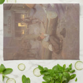 Gevecht in de Roundup Saloon door Bill Gollings Theedoek (Gevouwen)