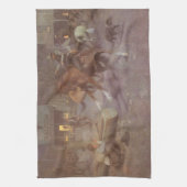 Gevecht in de Roundup Saloon door Bill Gollings Theedoek (Verticaal)