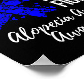 Gevecht is mijn gevecht Alopecia areata bewustzijn Poster (Hoek)