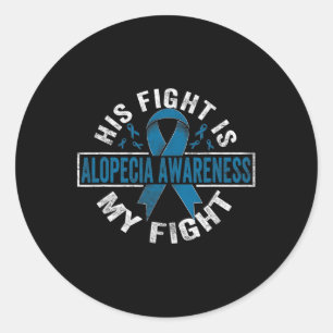 Gevecht is mijn gevecht Alopecia Awareness 1 Ronde Sticker