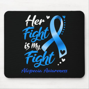 Gevecht is mijn gevecht Alopecia Awareness Ribbon Muismat