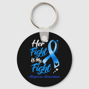 Gevecht is mijn gevecht Alopecia Awareness Ribbon Sleutelhanger