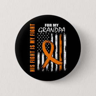 Gevecht is mijn gevecht Opa Leukemie Bewustzijnsvl Ronde Button 5,7 Cm