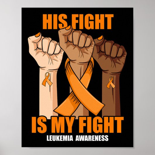 Gevecht is mijn vecht hand leukemie bewustzijn poster (Voorkant)