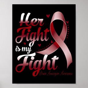 Gevecht is mijn vechtbrein-aneurysma-bewustzijnsst poster