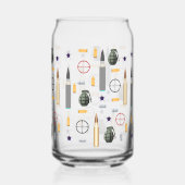 gevecht patter stijl blikvorm glas (Achterkant)