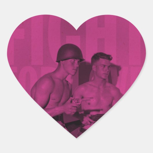 gevecht voor liefde trots hart Stickers (Voorkant)