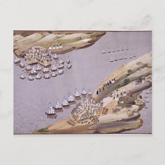 gevechten voor de eilanden Kreta en Samos, bord Briefkaart (Voorkant)