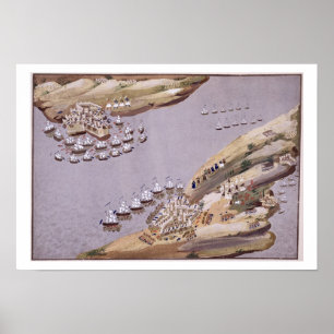 gevechten voor de eilanden Kreta en Samos, bord Poster