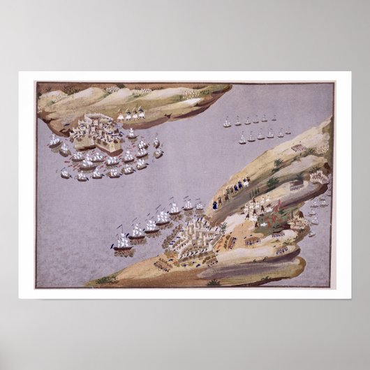 gevechten voor de eilanden Kreta en Samos, bord Poster (Voorkant)