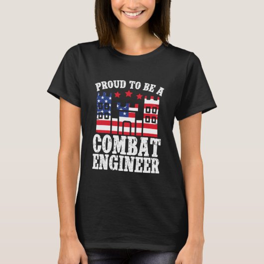 Gevechts Techniek Corps van Ingenieurs Trots Gevec T-shirt (Voorkant)