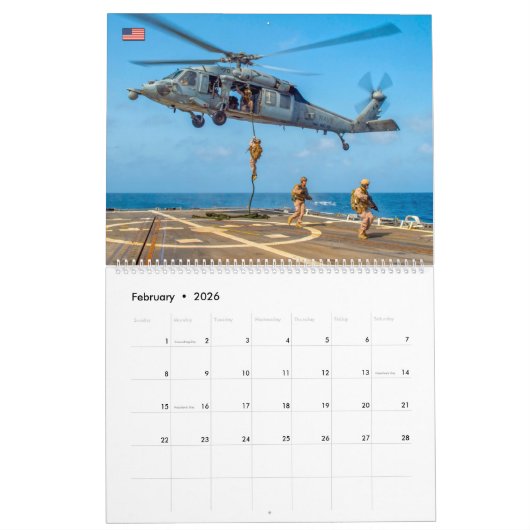 GEVECHTSEENHEID - Amerikaans militair gevechtspers Kalender (Feb 2026)