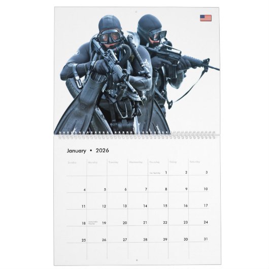 GEVECHTSEENHEID - Amerikaans militair gevechtspers Kalender (Jan 2026)