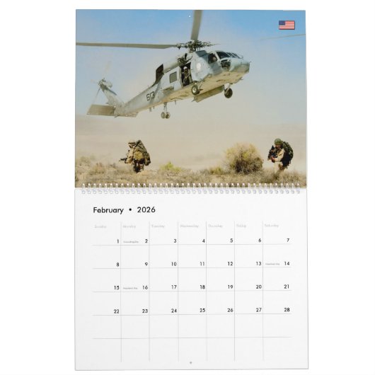 GEVECHTSEENHEID - Amerikaans militair gevechtspers Kalender (Feb 2026)