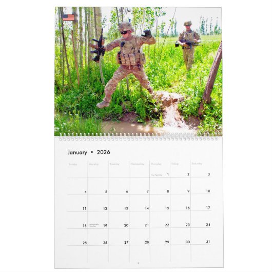 GEVECHTSEENHEID - Amerikaans militair gevechtspers Kalender (Jan 2026)