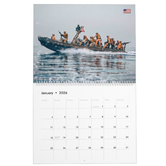 GEVECHTSEENHEID - Amerikaans militair gevechtspers Kalender (Jan 2026)