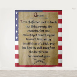 GEVECHTSINFANTERIST ook bekend als "GRUNT" Wandkleed