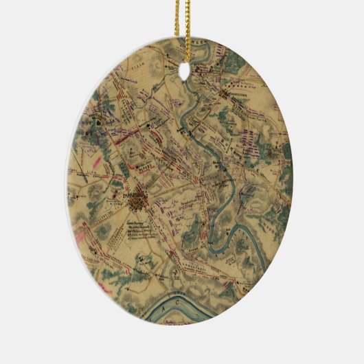 gevechtskaart Antietam (1862) Keramisch Ornament (Rechts)