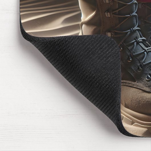 Gevechtslaarzen met Amerikaanse vlag Muismat (Hoek)