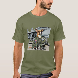 gevechtspiloot hond T-shirt