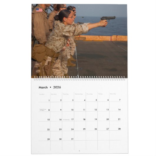 GEVECHTSPLOEG - Amerikaanse militaire gevechtsvrou Kalender (Mar 2026)