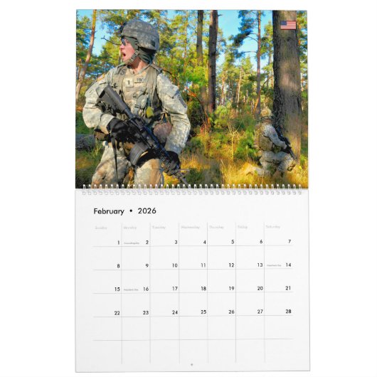 GEVECHTSPLOEG - Amerikaanse militaire gevechtsvrou Kalender (Feb 2026)