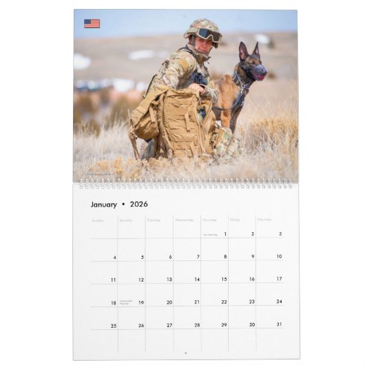 GEVECHTSPLOEG - Amerikaanse militaire gevechtsvrou Kalender (Jan 2026)