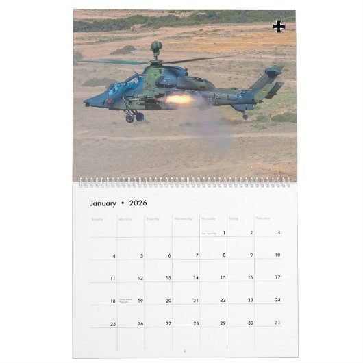 GEVECHTSROTOREN INTERNATIONAAL KALENDER (Jan 2026)