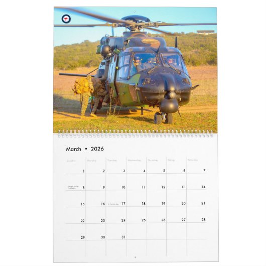 GEVECHTSROTOREN INTERNATIONAAL KALENDER (Mar 2026)