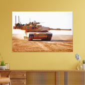 GEVECHTSTANK – M1 Abrams 40x60 Canvas Afdruk (Insitu (Woonkamer))