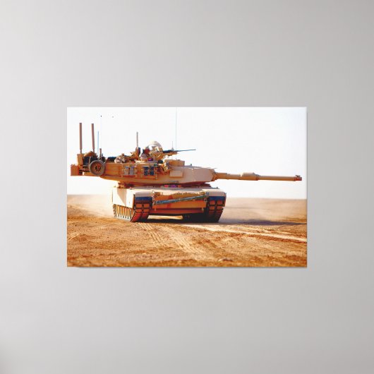 GEVECHTSTANK – M1 Abrams 40x60 Canvas Afdruk (Voorkant)