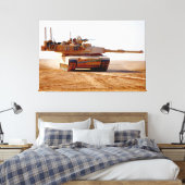 GEVECHTSTANK – M1 Abrams 40x60 Canvas Afdruk (Insitu (Slaapkamer))