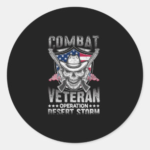 Gevechtsveteraan operatie Desert storm Ronde Sticker