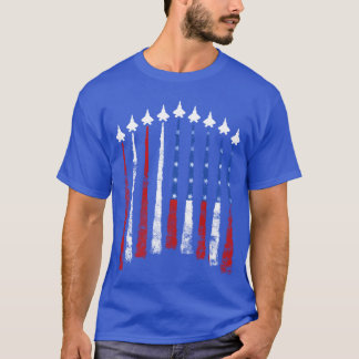 Gevechtsvliegtuig Amerikaanse veteranen en Amerika T-shirt