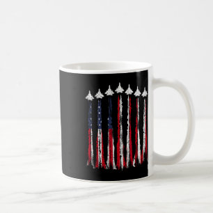 Gevechtsvliegtuig Amerikaanse vlag 4 juli Patrioti Koffiemok