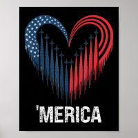 Gevechtsvliegtuig Amerikaanse vlag Hart 4e van Ju