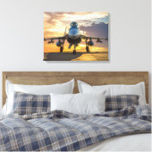 Gevechtsvliegtuig Canvas Afdruk (Insitu (Slaapkamer))