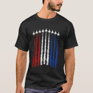 Gevechtsvliegtuigen Amerikaanse vlag 4 juli CE T-shirt