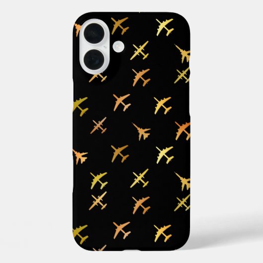 Gevechtsvliegtuigen, op zwart Case-Mate iPhone case (Achterkant)