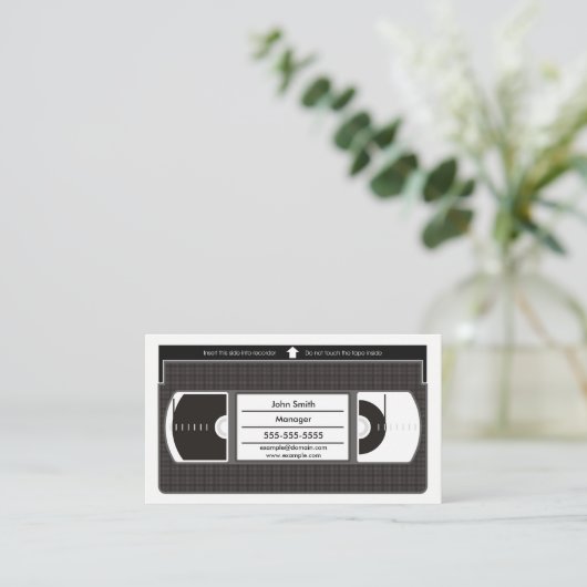 gevectoriseerde videotape visitekaartje (Staand voorkant)