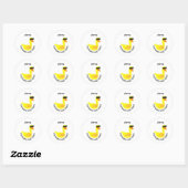 Gevederd en Fel Ronde Sticker (Vel)