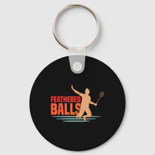 Gevederd - Grappig Badminton Sleutelhanger