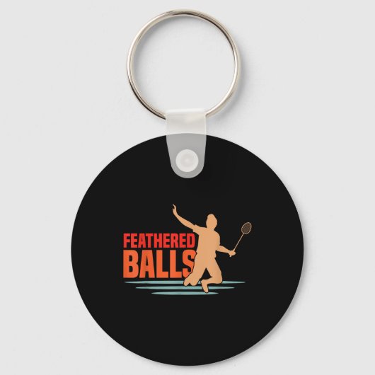 Gevederd - Grappig Badminton Sleutelhanger (Voorkant)