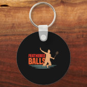 Gevederd - Grappig Badminton Sleutelhanger (Voorkant)