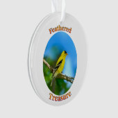 Gevederd Schat - Amerikaanse Goudvink Ornament (voorkant)