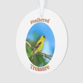 Gevederd Schat - Amerikaanse Goudvink Ornament (voorkant)