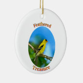 Gevederd Schat - Amerikaanse Goudvink Ornament (Rechts)